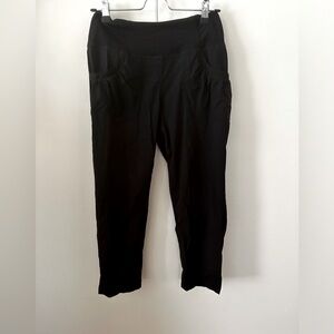 Prana Women's Summit Capri‎ Size S Black Pull-On Elastic Waist W41180613